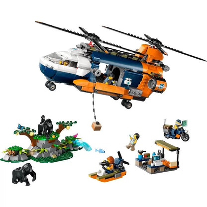 LEGO CITY ELICOPTERUL UNUI EXPLORATOR AL JUNGLEI LA TABARA DE BAZA 60437, LEGO CITY