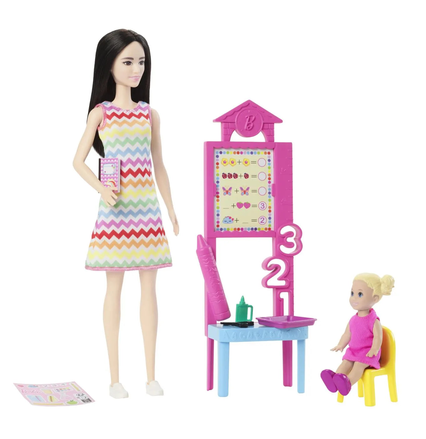 BARBIE SET DE JOACA PAPUSA BARBIE BRUNETA FACE CARIERA PROFESOARA, BARBIE - I CAN BE