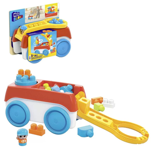 MEGA BLOKS SET DE CONSTRUCTIE 20 PIESE CARUCIORUL CARE SE INVARTE, MEGA BLOKS