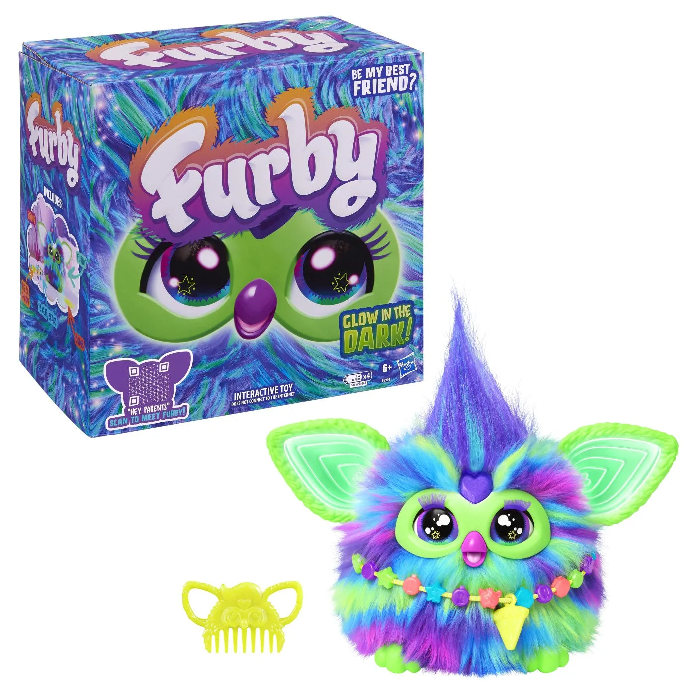 FURBY JUCARIE DE PLUS INTERACTIVA FURBY GALAXY GLOW IN THE DARK, FURBY
