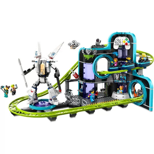 LEGO CITY PARC CU ROLLER-COASTER LUMEA ROBOTILOR 60421, LEGO CITY