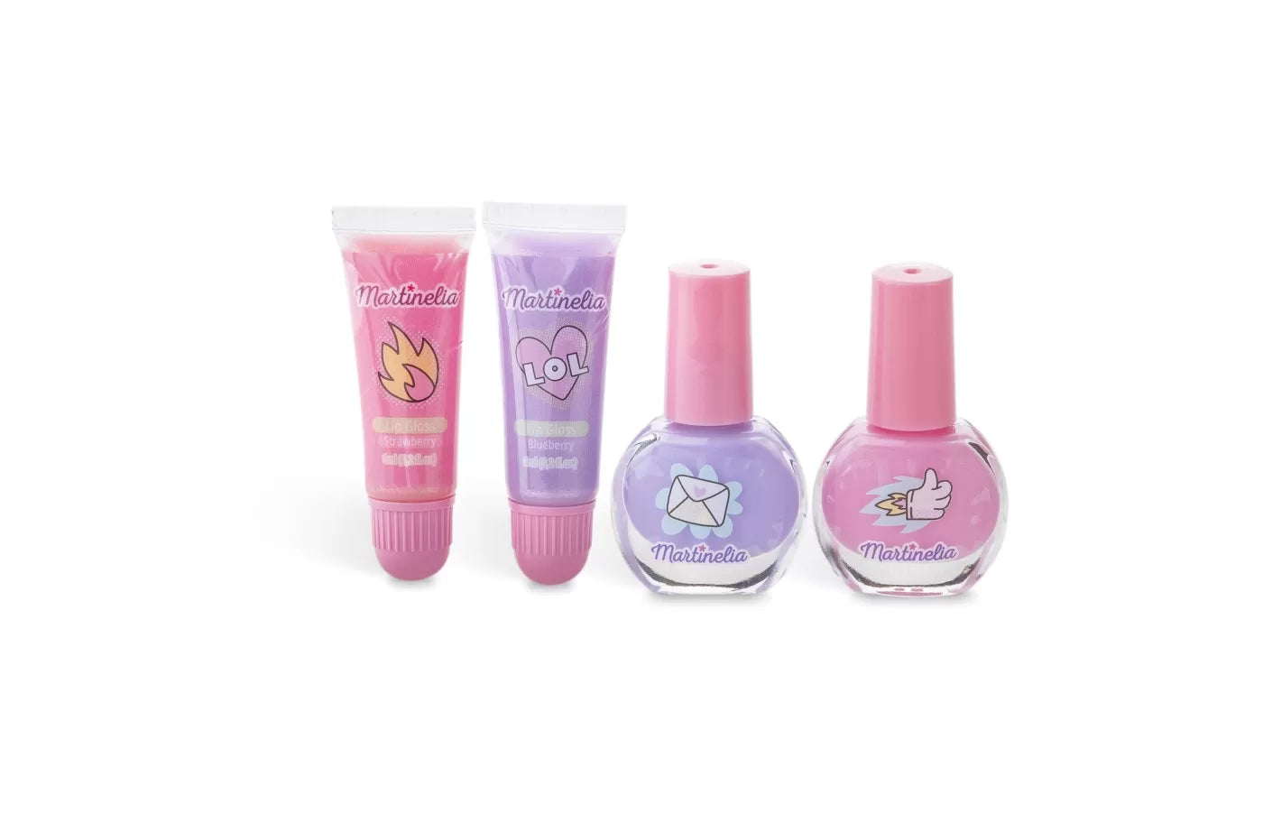 MARTINELIA SUPER GIRL SET LACURI DE UNGHII SI LUCIURI DE BUZE, SUPER GIRL