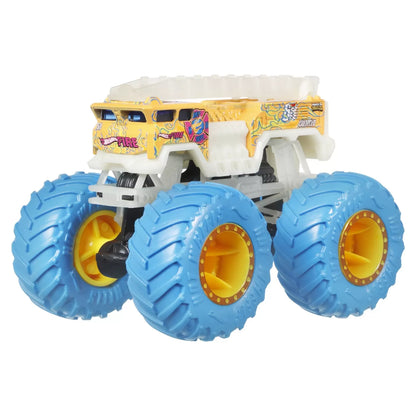 HOT WHEELS MONSTER TRUCK GLOW IN THE DARK MASINUTA 5 ALARM SCARA 1:64, HOT WHEELS - MONSTER TRUCK