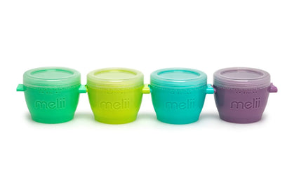 SET 4 RECIPIENTE PLASTIC SNAP&GO, MELII, 118 ML, MELII