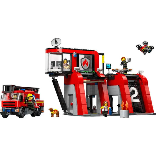 LEGO CITY STATIE SI CAMION DE POMPIERI 60414, LEGO CITY