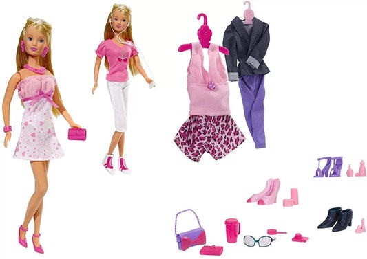 PAPUSA STEFFI MEGA FASHION SET CU HAINUTE DE SCHIMB, STEFFI LOVE