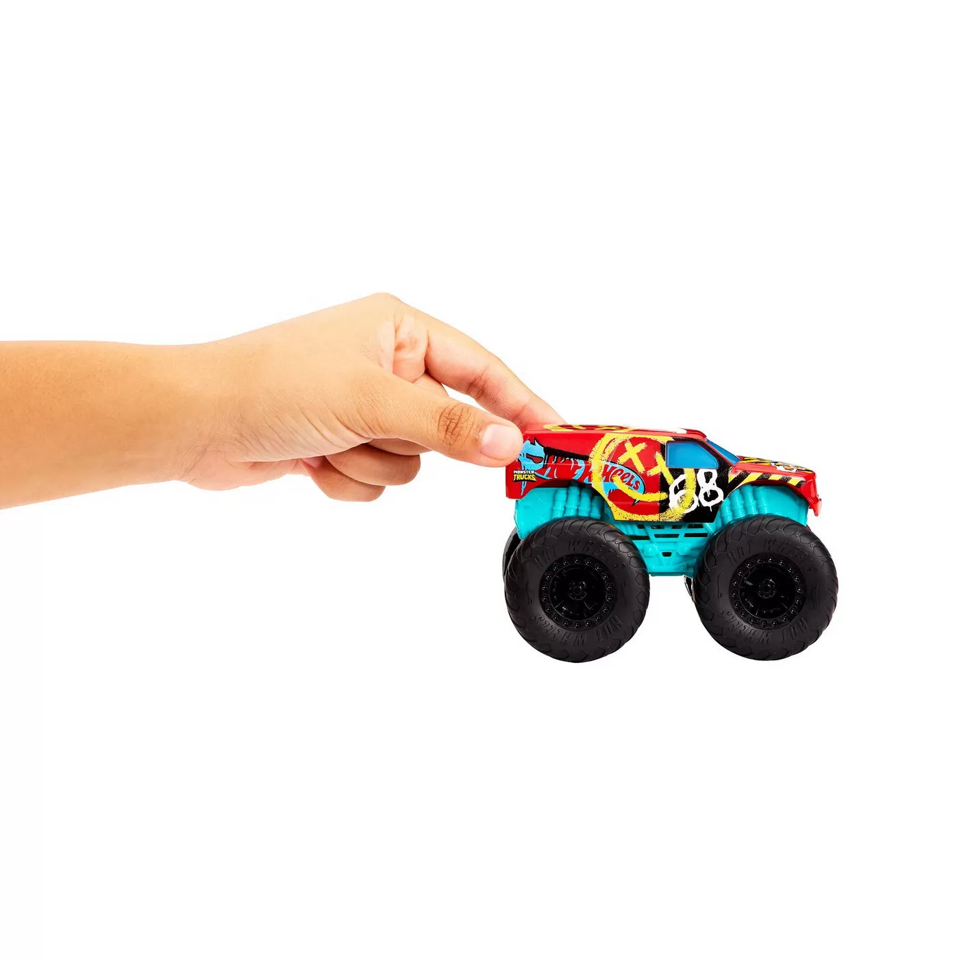 HOT WHEELS MONSTER TRUCK ROARIN WRECKERS DEMO DERBY CU FUNCTII SI SUNETE SCARA  1:43, HOT WHEELS - MONSTER TRUCK