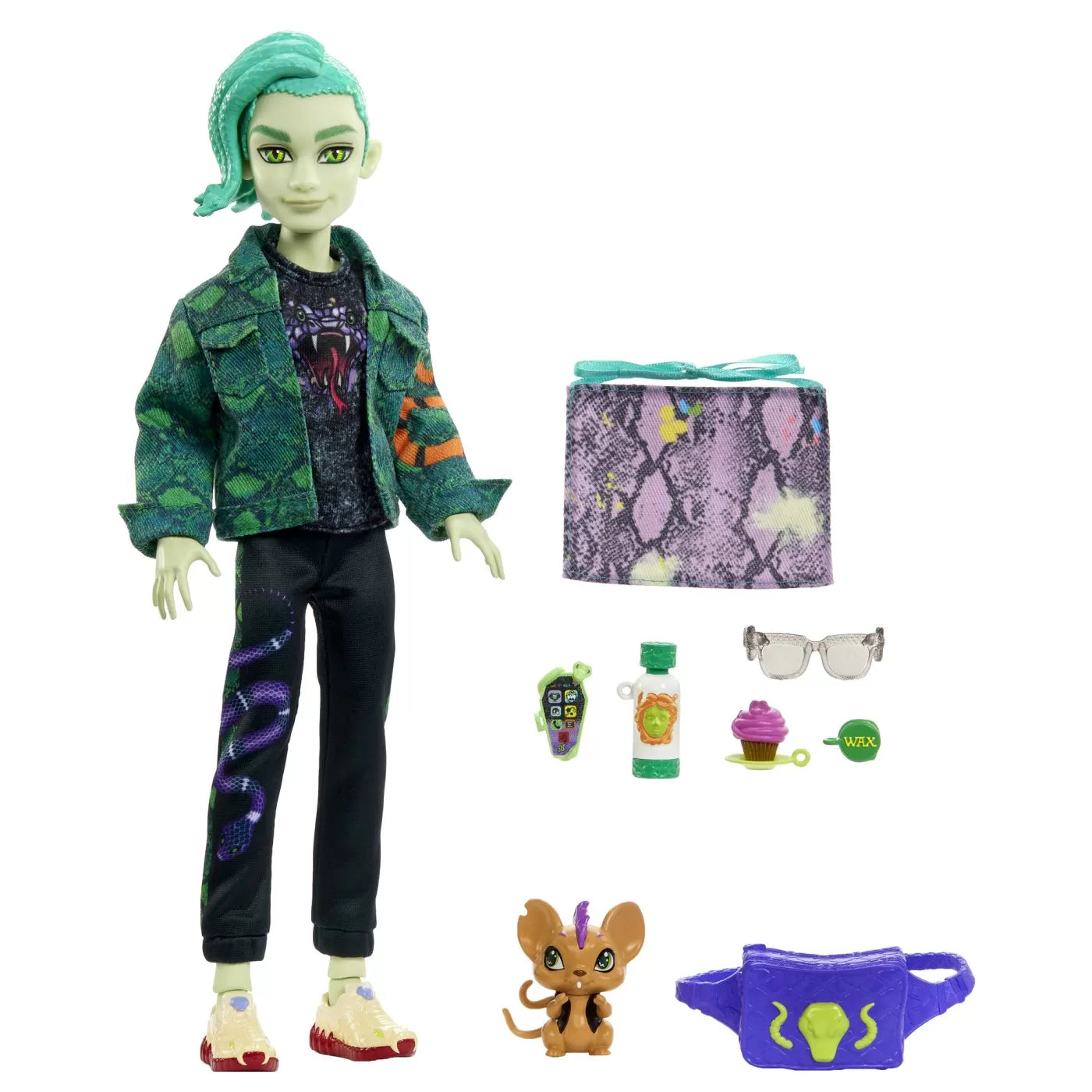 MONSTER HIGH PAPUSA DEUCE GORDON CU ANIMALUT SI ACCESORII, MONSTER HIGH