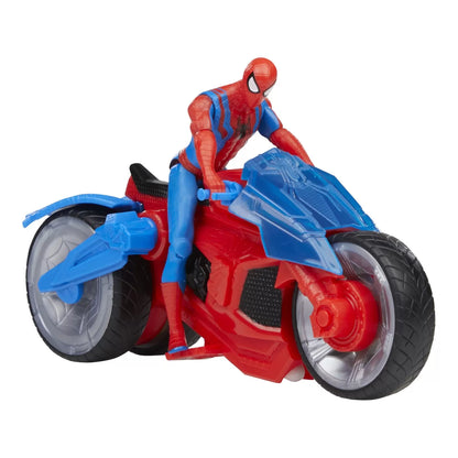 SPIDERMAN SET FIGURINA SI VEHICUL WEB BLAST CYCLE, SPIDER-MAN
