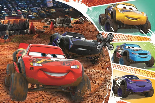 PUZZLE TREFL 60 FULGER MCQUEEN CU PRIETENII, TREFL 60P