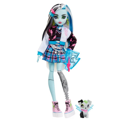 MONSTER HIGH PAPUSA FRANKIE STEIN CU ANIMALUT SI ACCESORII, MONSTER HIGH