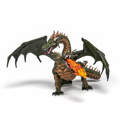PAPO FIGURINA DRAGON CU 2 CAPETE, PERSONAJE MEDIEVALE FANTASTICE