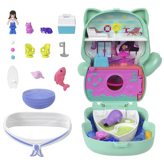 POLLY POCKET SET GENTUTA ANIMALUT PISICUTA MARINAR CU ACCESORII, POLLY POCKET