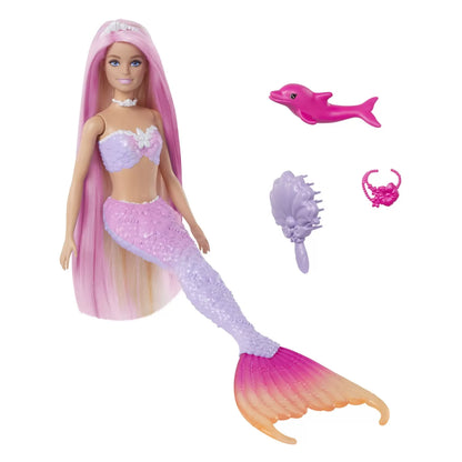BARBIE COLOR CHANGE PAPUSA SIRENA CU PAR ROZ, BARBIE - DREAMTOPIA
