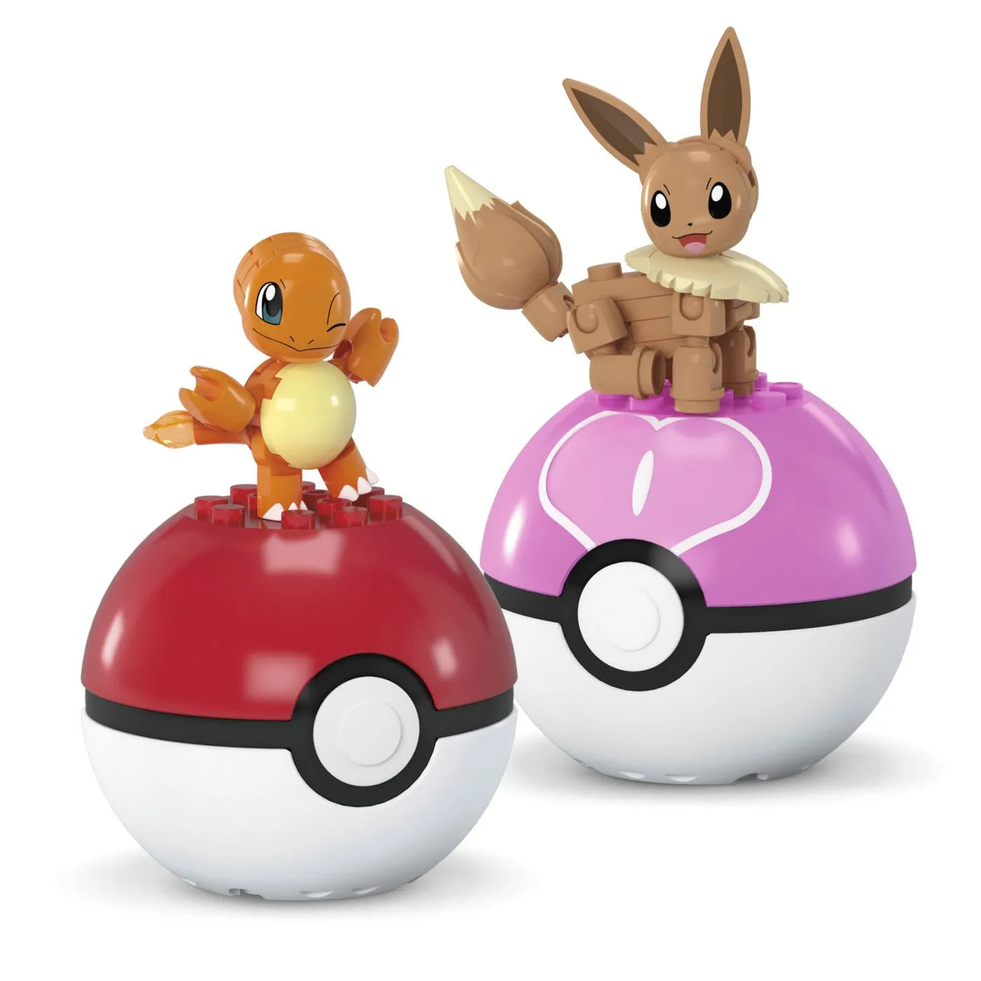 POKEMON MEGA SET DOUA BILE CHARMANDER SI EEVEE 40 PIESE, POKEMON
