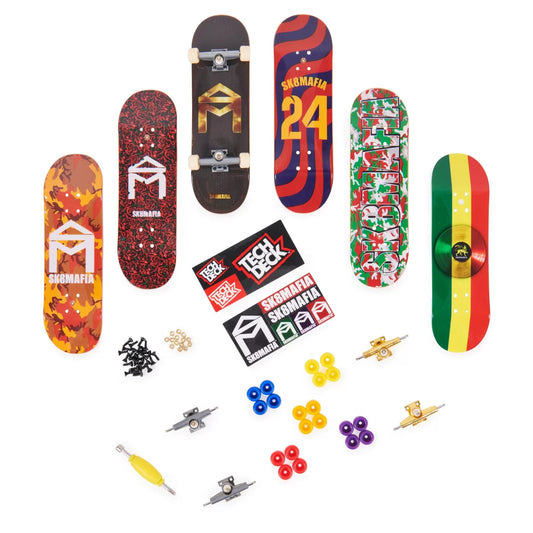 TECH DECK PACHET 6 PIESE CU ACCESORII FINGERBOARD SK8MAFIA, TECH DECK