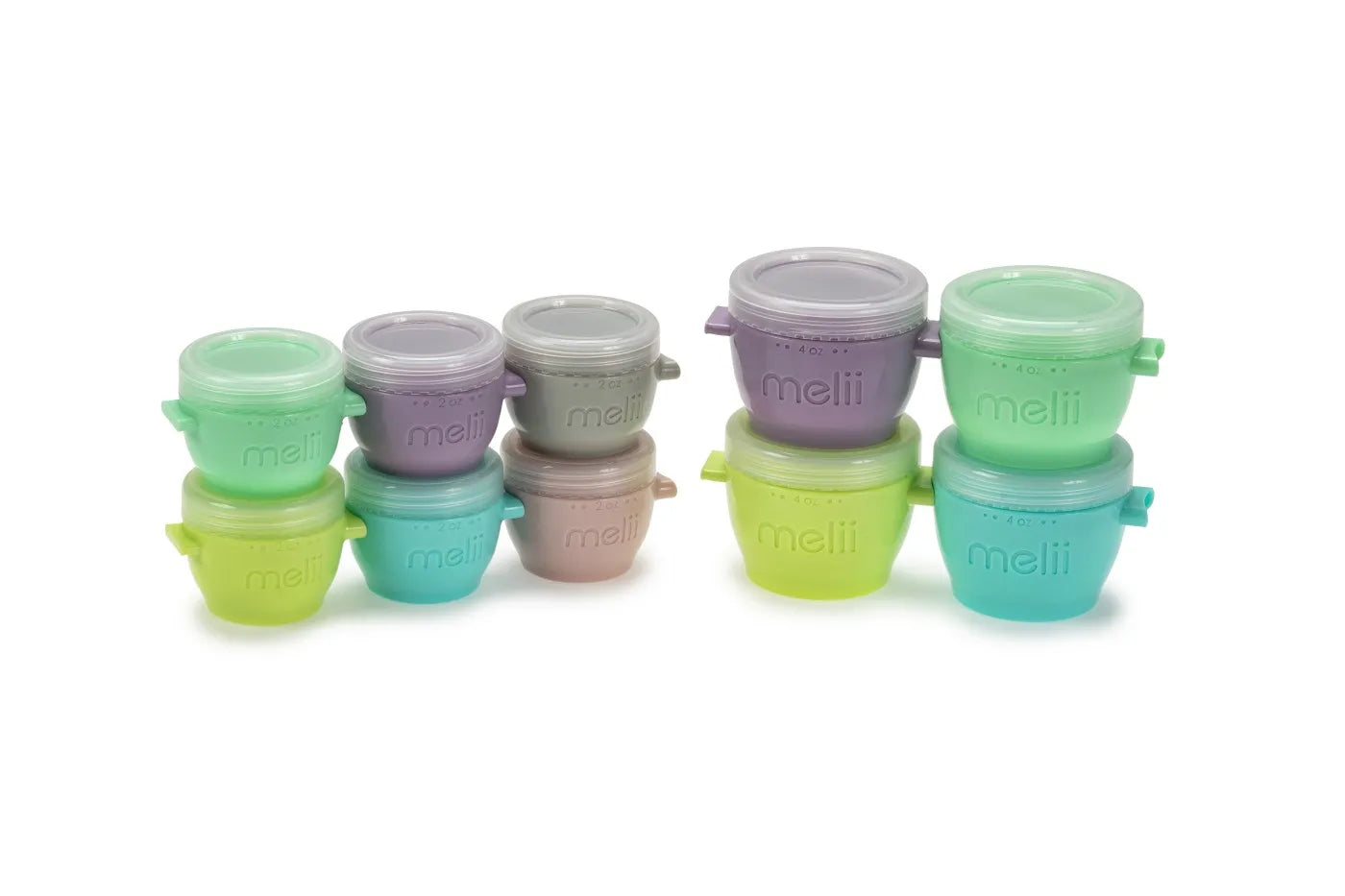 SET 10 RECIPIENTE SNAP&GO, MELII, 6*59 ML + 4*118 ML, MELII