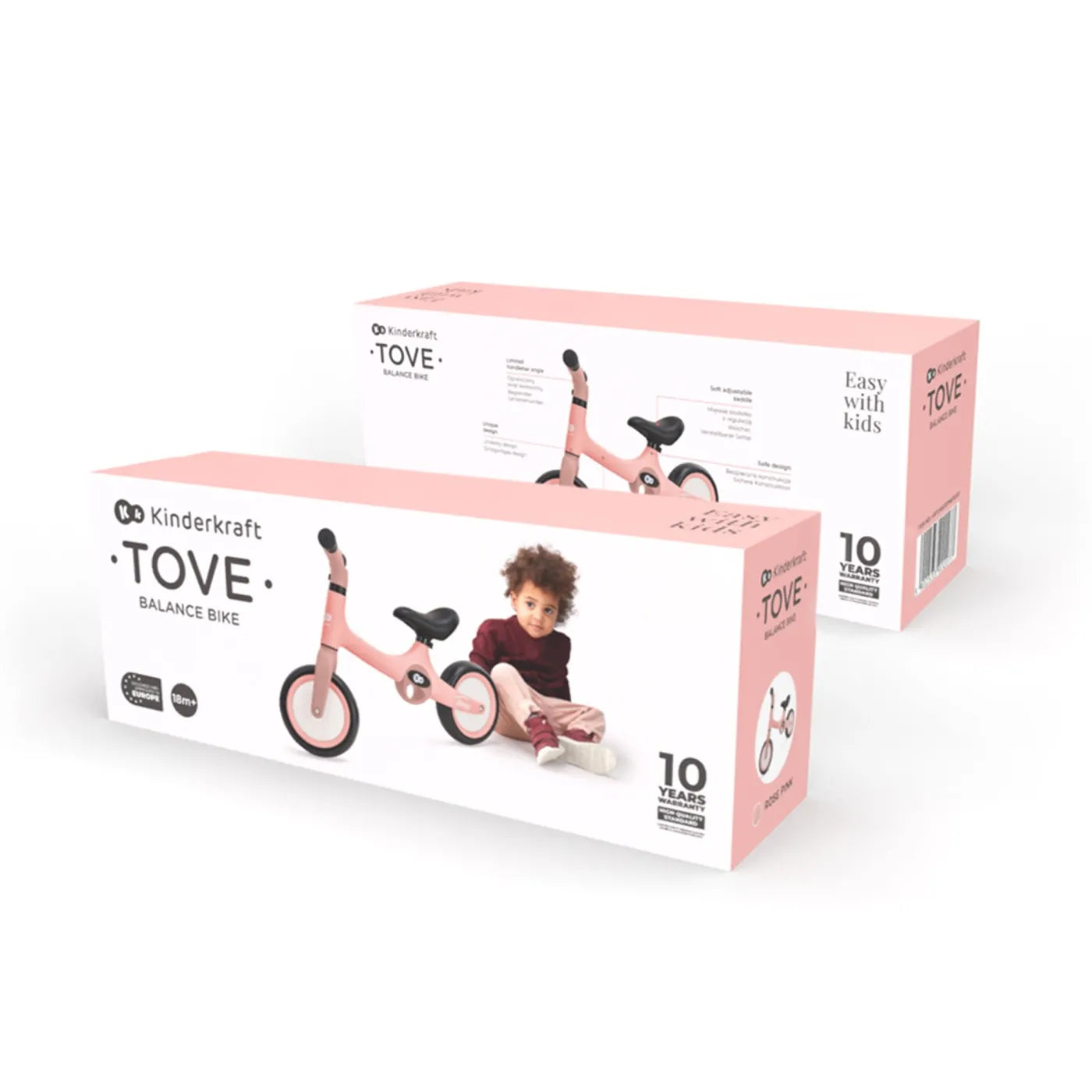 BICICLETA FARA PEDALE KINDERKRAFT TOVE, ROZ, KINDERKRAFT