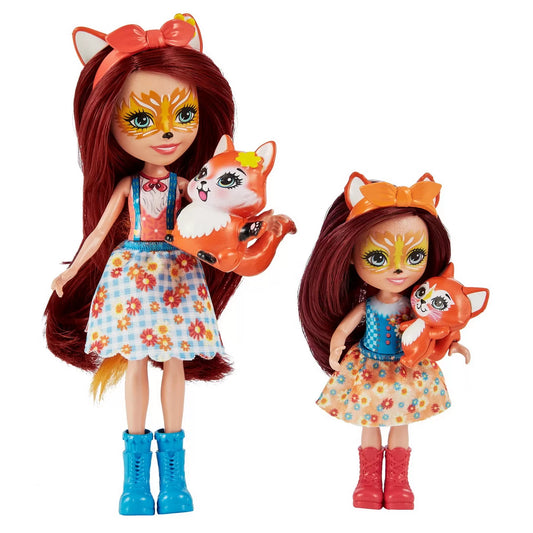 ENCHANTIMALS SET PAPUSI SURORI SI ANIMALUTELE LOR  FELICITY FOX SI FLICK SI FEANA FOX SI MIXTE, ENCHANTIMALS - SET