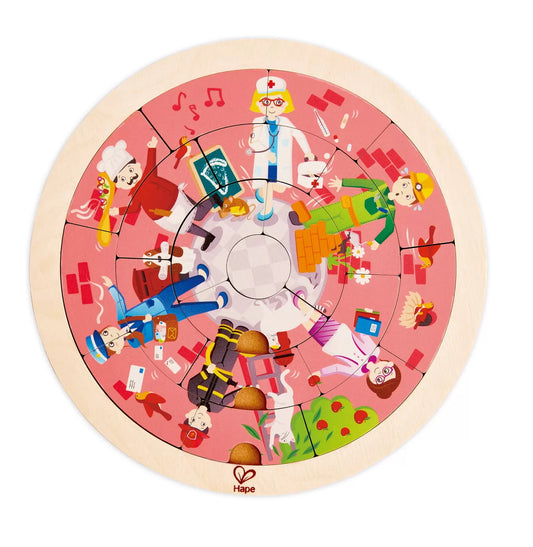 HAPE PUZZLE ROTUND CU 2 FETE, HAPE
