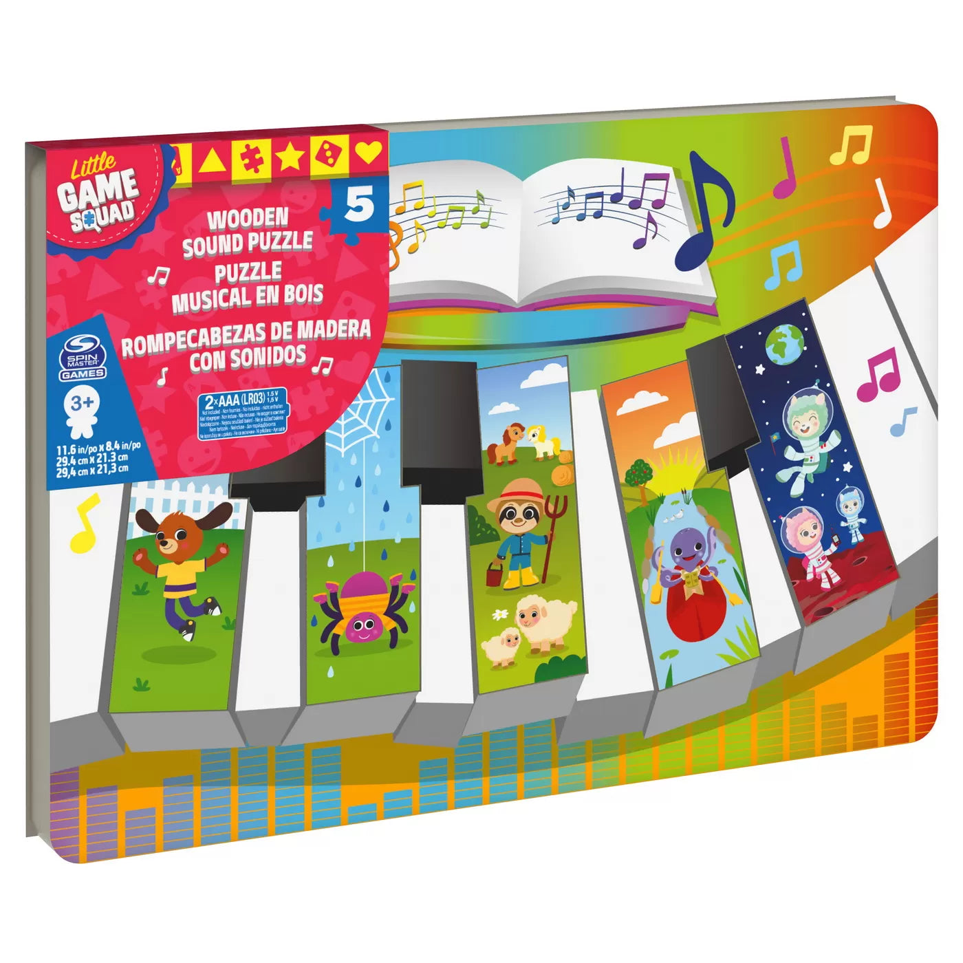 PUZZLE DIN LEMN IN FORMA DE PIAN CU SUNETE, JOCURI