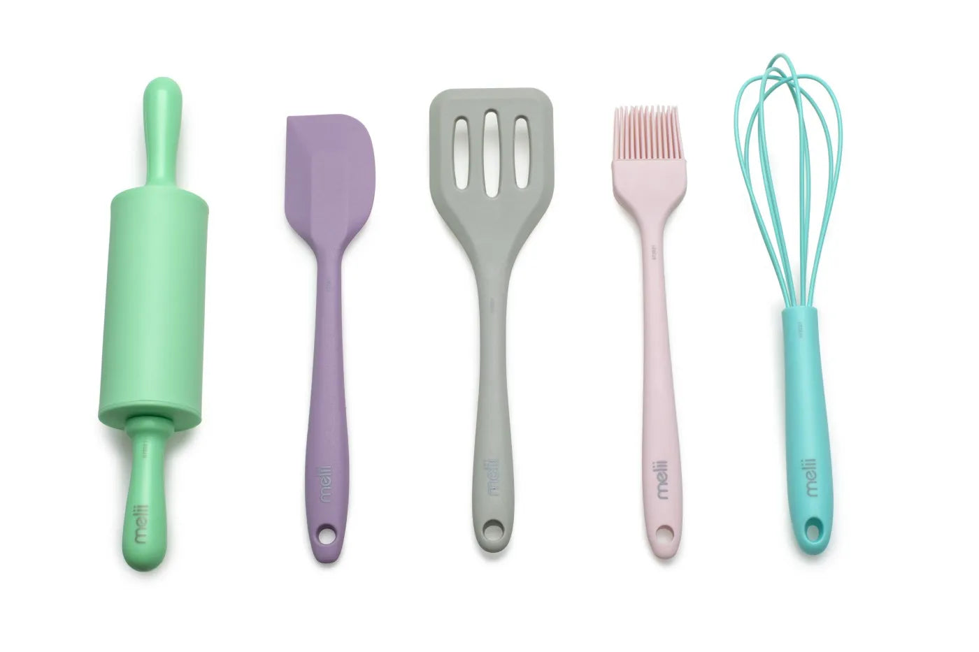 SET 5 PIESE MINI USTENSILE BAKING, MELII, COLORATE, MELII