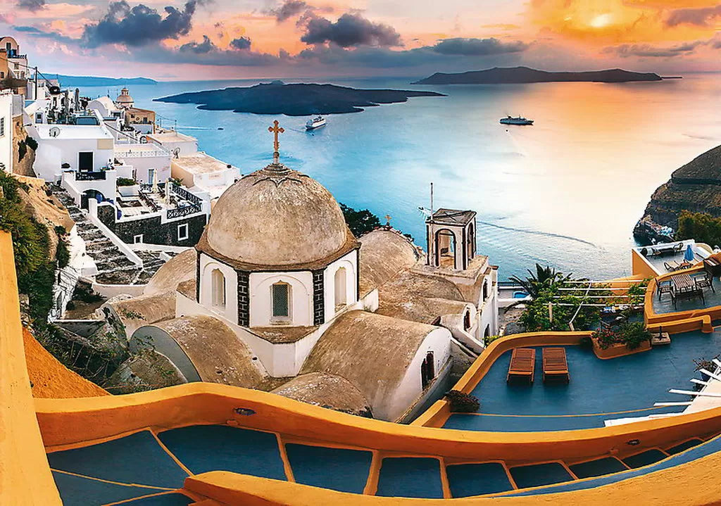 PUZZLE TREFL 1000 SANTORINI, TREFL 1000P