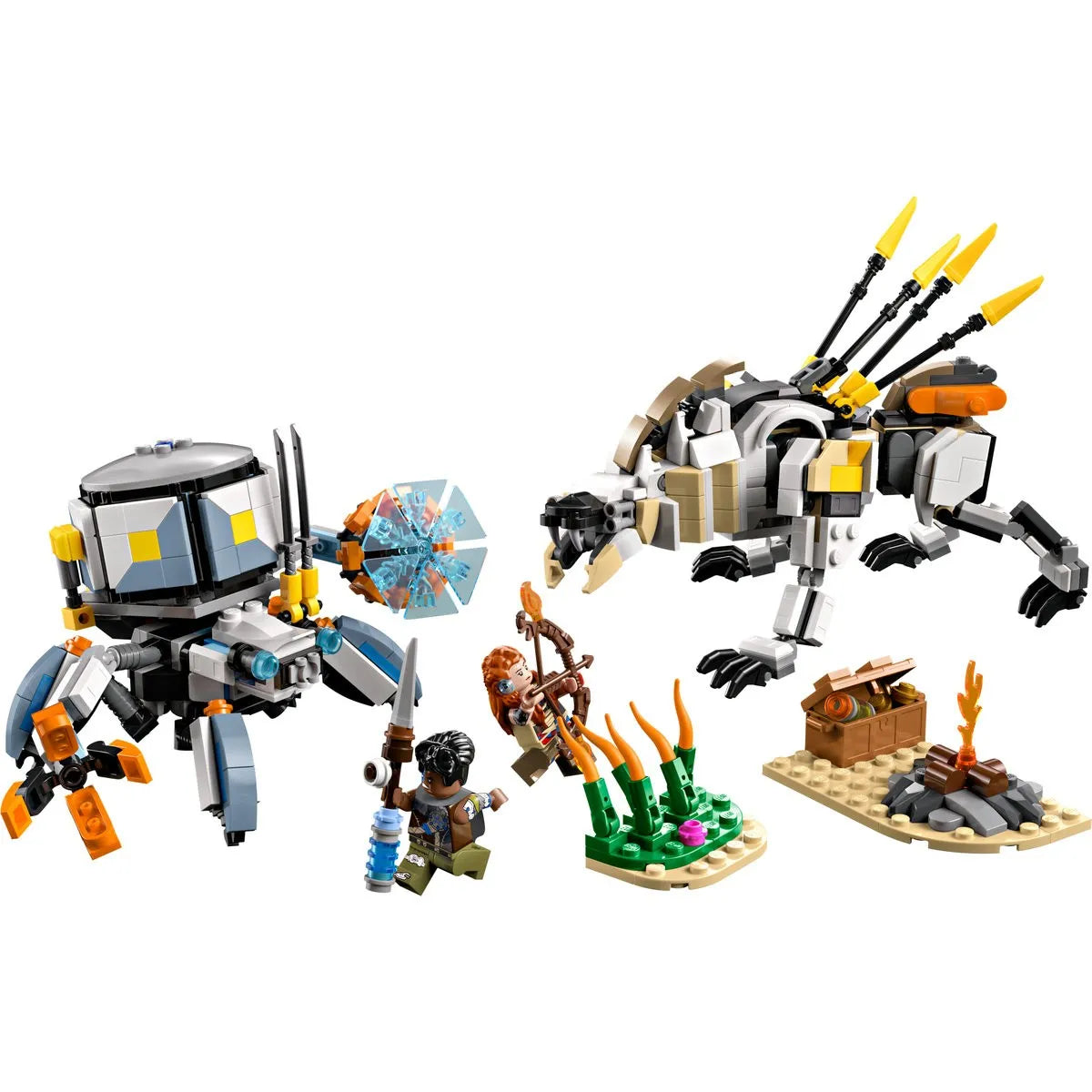 LEGO HORIZON ADVENTURES ALOY SI VARL VS SHELL WALKER SI SAWTOOTH 77037, LEGO HORIZON ADVENTURES