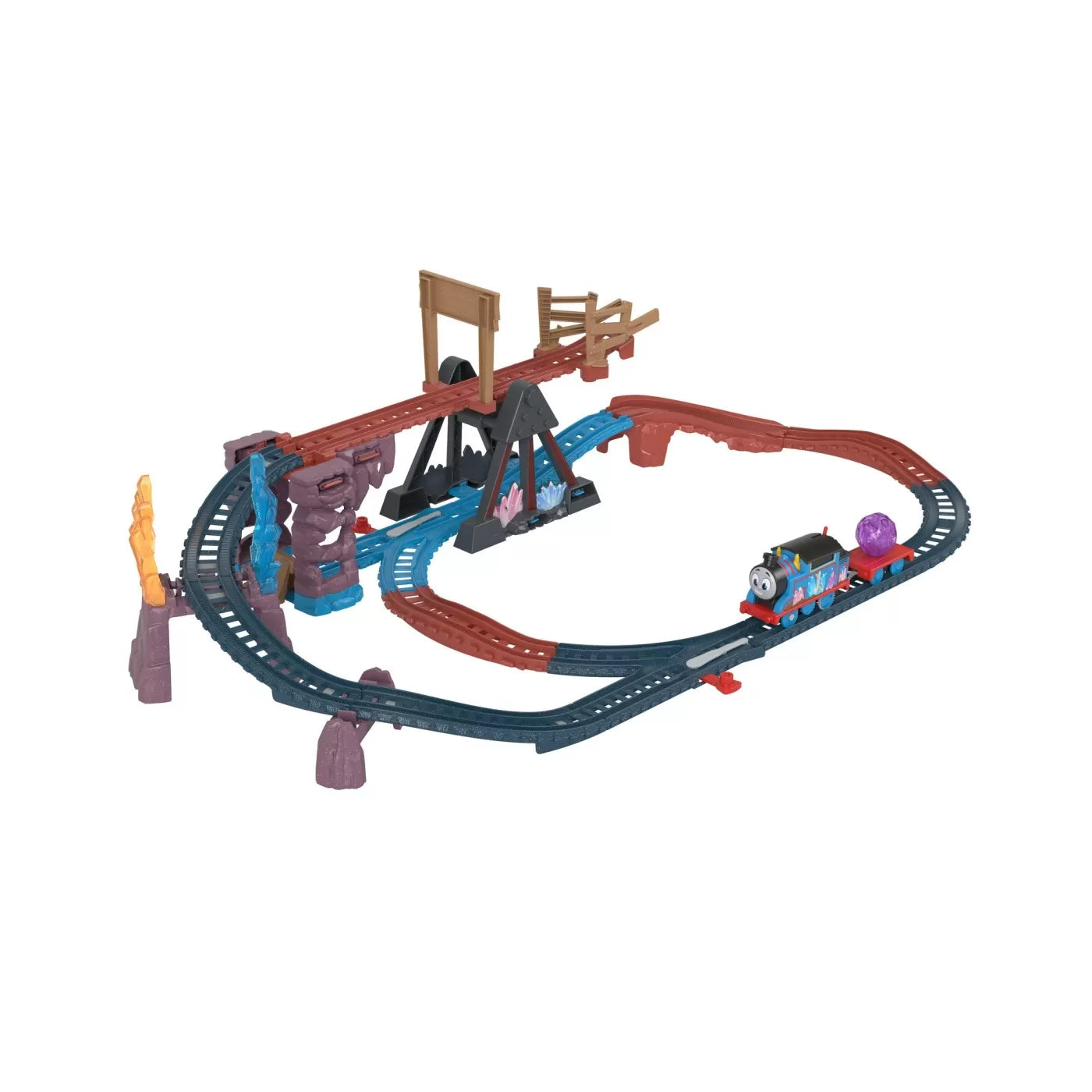 THOMAS SET DE JOACA CRYSTAL CAVES ADVENTURE CU LOCOMOTIVA MOTORIZATA THOMAS, THOMAS - THOMAS