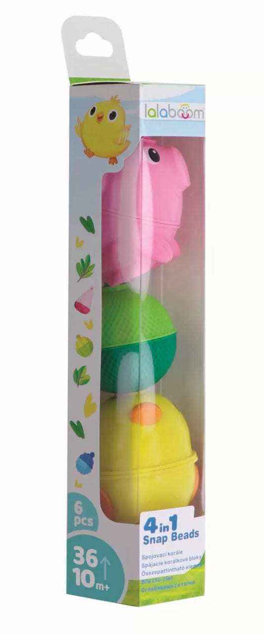LALABOOM JOC DE DEZVOLTARE BEBE MONTESSORI 6 PIESE, LALABOOM