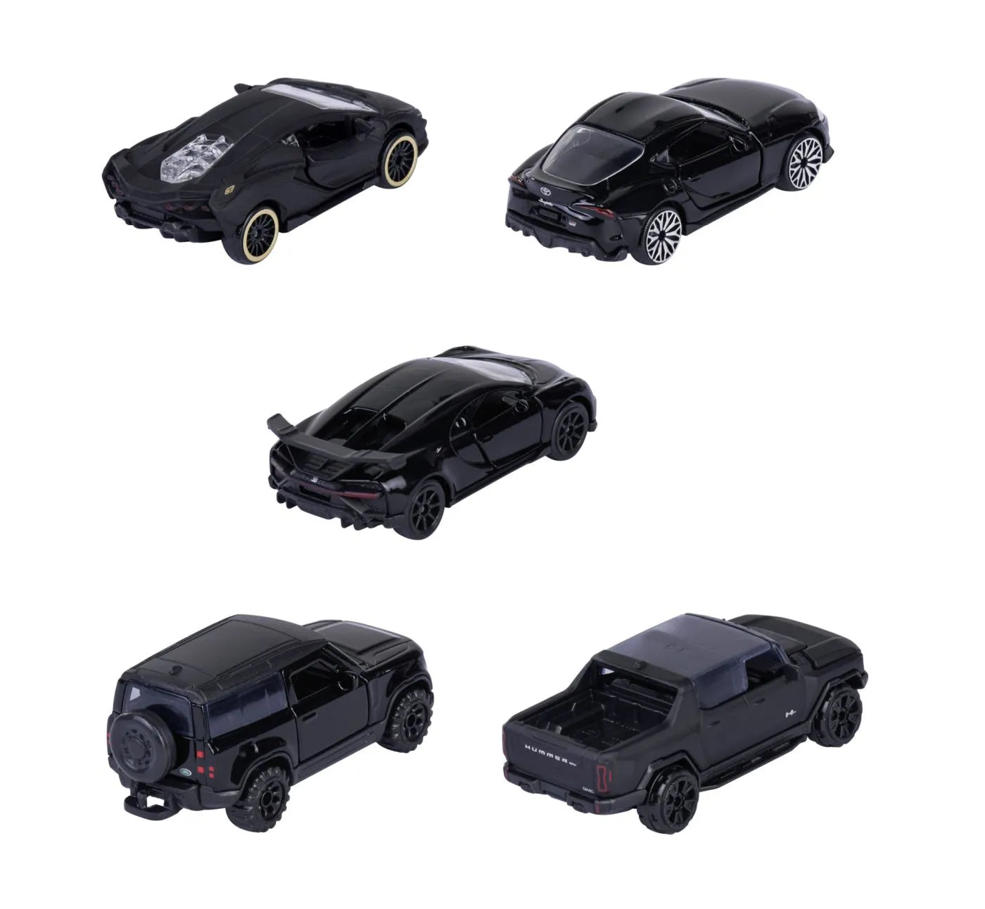 MAJORETTE SET 5 MASINUTE BLACK EDITION 2.0 GIFTPACK, MAJORETTE