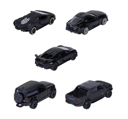 MAJORETTE SET 5 MASINUTE BLACK EDITION 2.0 GIFTPACK, MAJORETTE