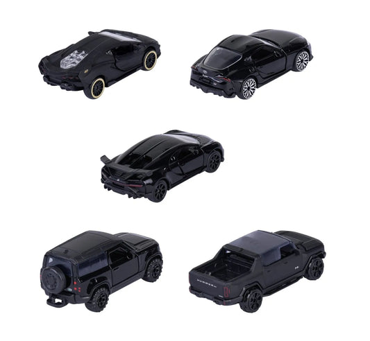 MAJORETTE SET 5 MASINUTE BLACK EDITION 2.0 GIFTPACK, MAJORETTE