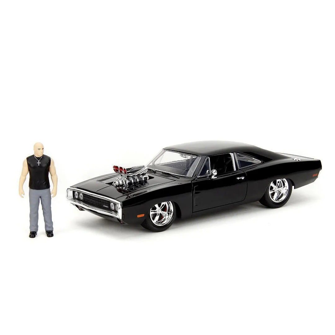 JADA FAST AND FURIOUS SET FIGURINA DOM SI MASINUTA METALICA DODGE CHARGER 1970 SCARA 1 LA 24, JADATOYS - FAST AND FURIOUS
