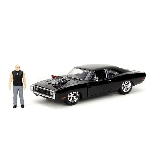 JADA FAST AND FURIOUS SET FIGURINA DOM SI MASINUTA METALICA DODGE CHARGER 1970 SCARA 1 LA 24, JADATOYS - FAST AND FURIOUS
