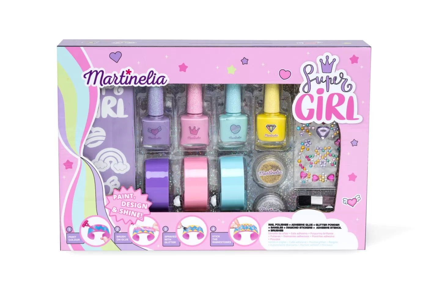MARTINELIA SUPER GIRL SET LACURI DE UNGHII SI BRATARI, SUPER GIRL
