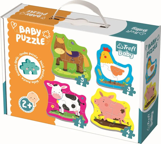 PUZZLE TREFL BABY CLASIC ANIMALE LA FERMA 18 PIESE, TREFL BABY