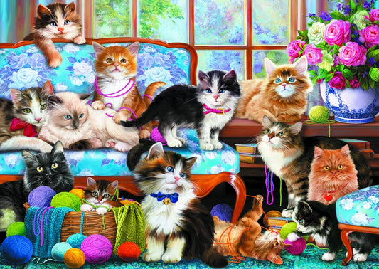 PUZZLE TREFL 500 FAMILIA DE PISICUTE, TREFL 500P