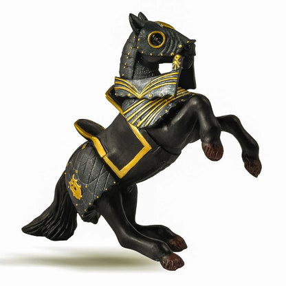 PAPO FIGURINA CAL NEGRU IN ARMURA, PERSONAJE MEDIEVALE FANTASTICE