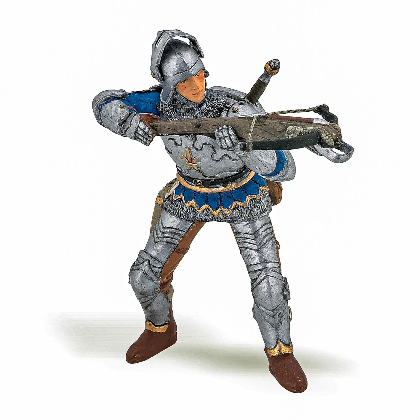 PAPO FIGURINA ARCAS ARMURA GRI, PERSONAJE MEDIEVALE FANTASTICE