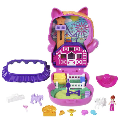 POLLY POCKET SET GENTUTA ANIMALUT PONEI LA RODEO CU ACCESORII, POLLY POCKET