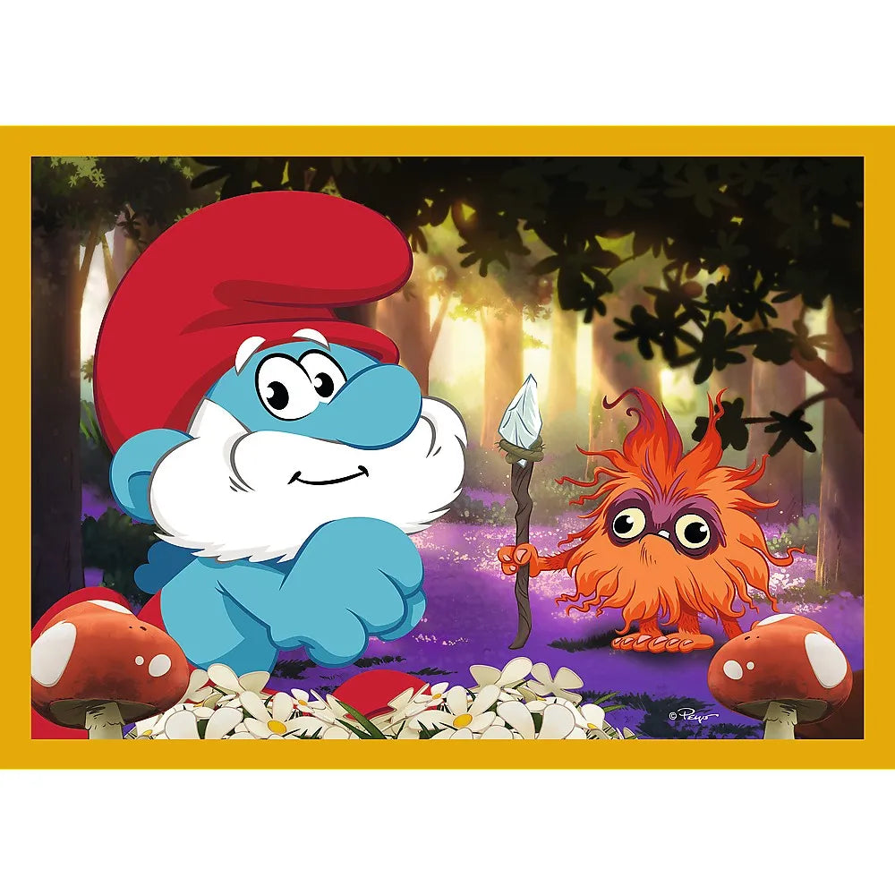 PUZZLE TREFL 4IN1 STRUMFII VIATA IN SATUL STRUMFILOR, TREFL 4IN1