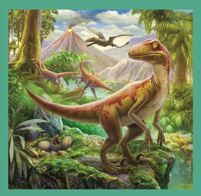 PUZZLE TREFL 3IN1 LUMEA EXTRAORDINARA A DINOZAURILOR, TREFL 3IN1