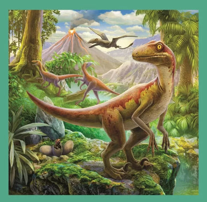 PUZZLE TREFL 3IN1 LUMEA EXTRAORDINARA A DINOZAURILOR, TREFL 3IN1