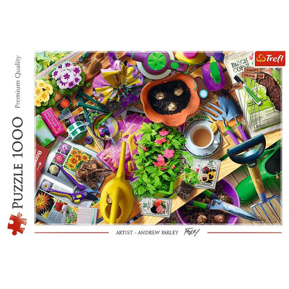 PUZZLE TREFL 1000 ARANJAREA GRADINII ARTIST ANDREW FARLEY, TREFL 1000P