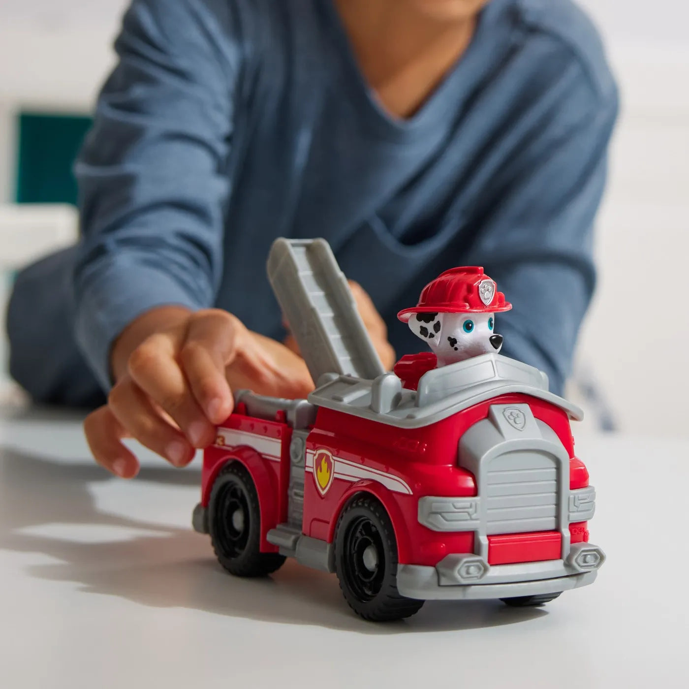 PATRULA CATELUSILOR SET VEHICUL DE BAZA MASINA DE POMPIERI SI FIGURINA MARSHALL, PATRULA CATELUSILOR
