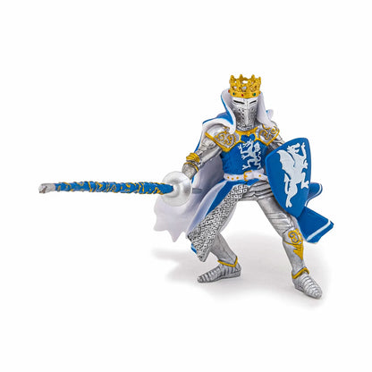 PAPO FIGURINA REGE CU BLAZON DRAGON albastru, PERSONAJE MEDIEVALE FANTASTICE