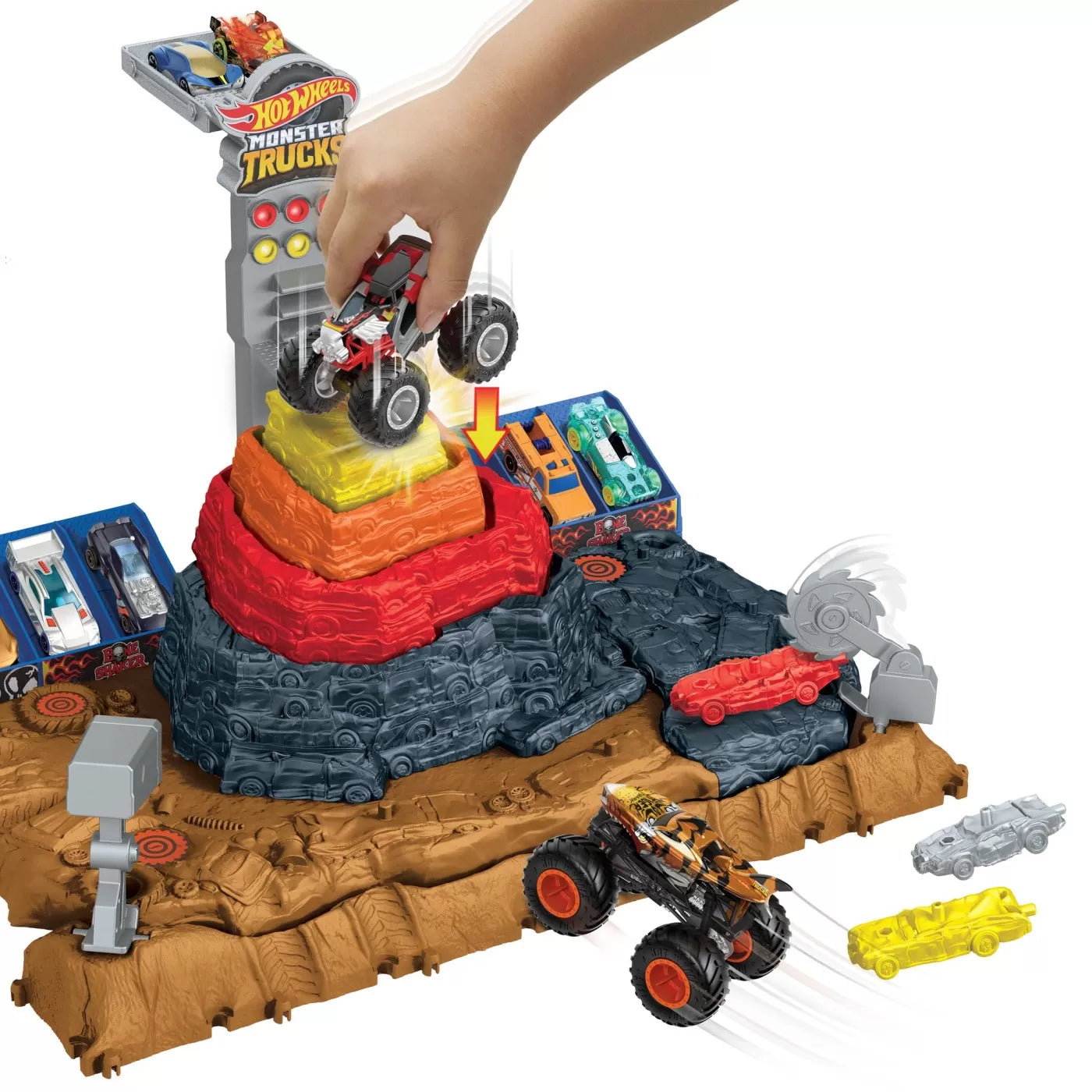 HOT WHEELS MONSTER TRUCKS ARENA SMASHERS BONE SHAKER ARENA ULTIMATE CRUSH, HOT WHEELS - MONSTER TRUCK