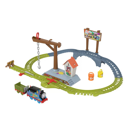 THOMAS SET DE JOACA CU LOCOMOTIVA MOTORIZATA THOMAS LIVREAZA VOPSEAUA, THOMAS - THOMAS