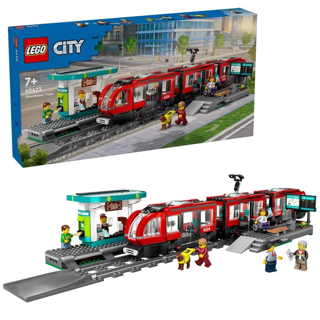 LEGO CITY TRAINS STATIE SI TRAMVAI IN CENTRUL ORASULUI 60423 , LEGO CITY